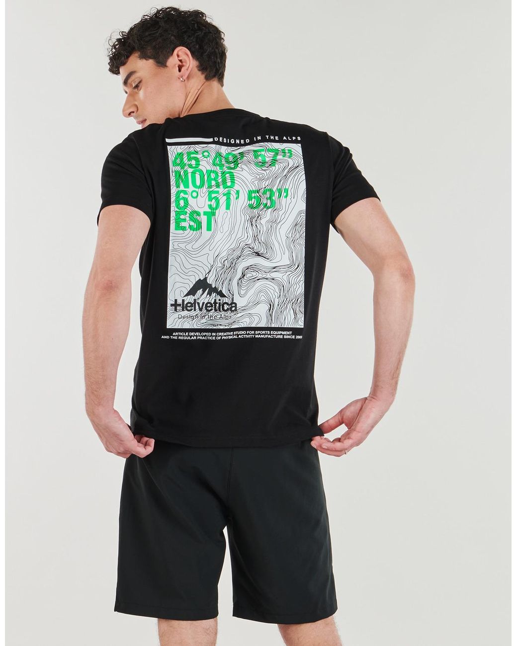 Helvetica Black T Shirt Detroit for men