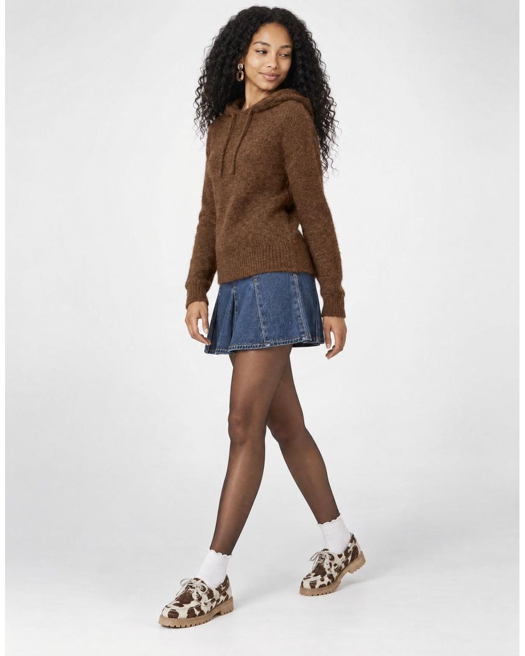 ONLY Brown Sweater Onlnellie Ls Hoodie