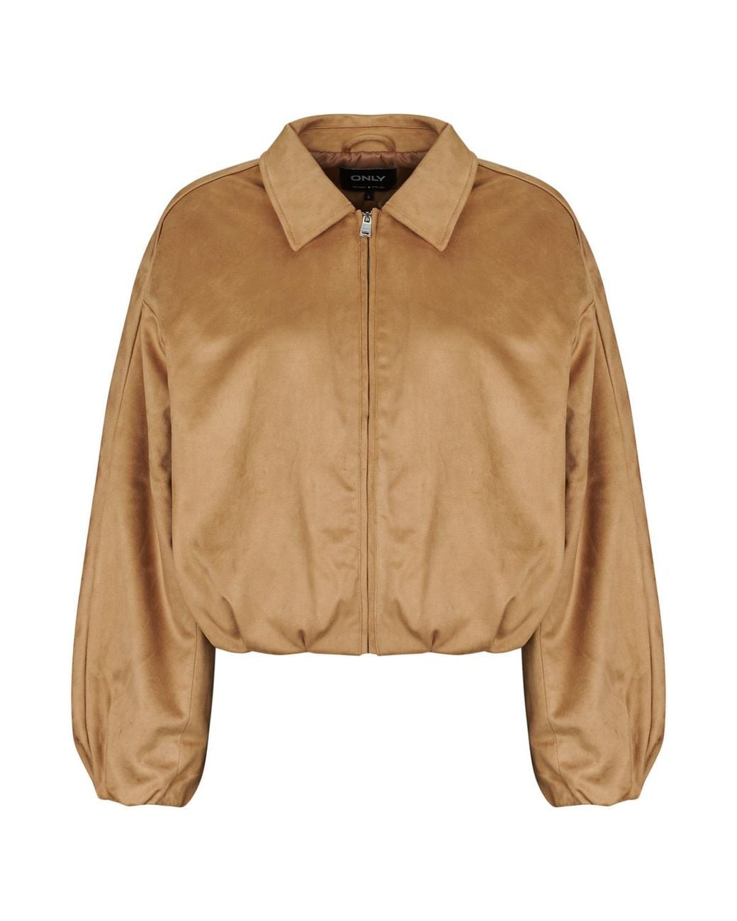 ONLY Brown Jacket Onlfiona Faux Suede Padded Bomber