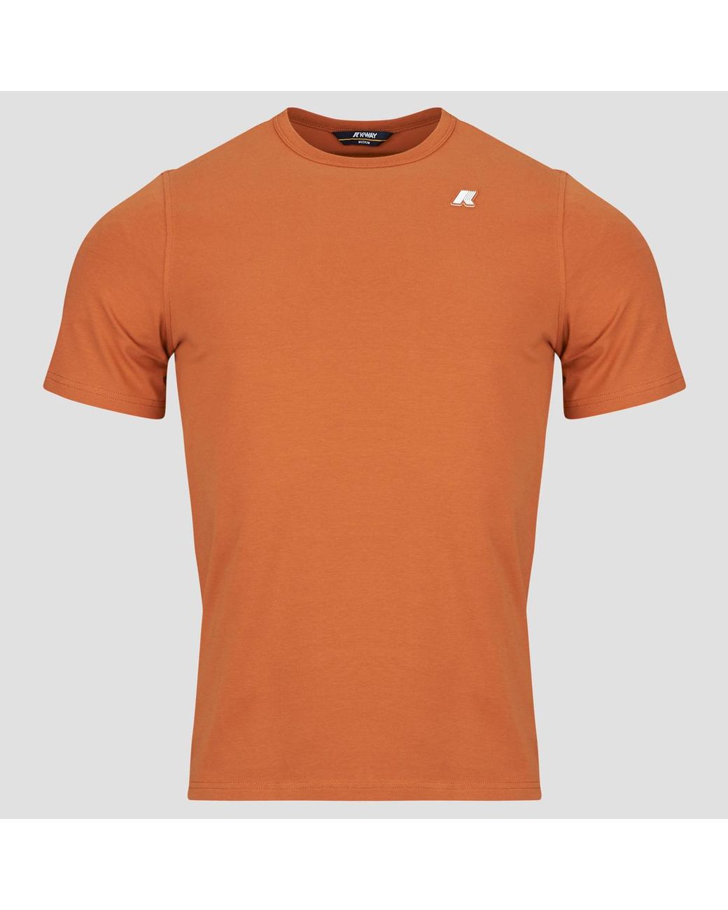 K-Way Orange T Shirt Adame Light Stretch Jersey for men