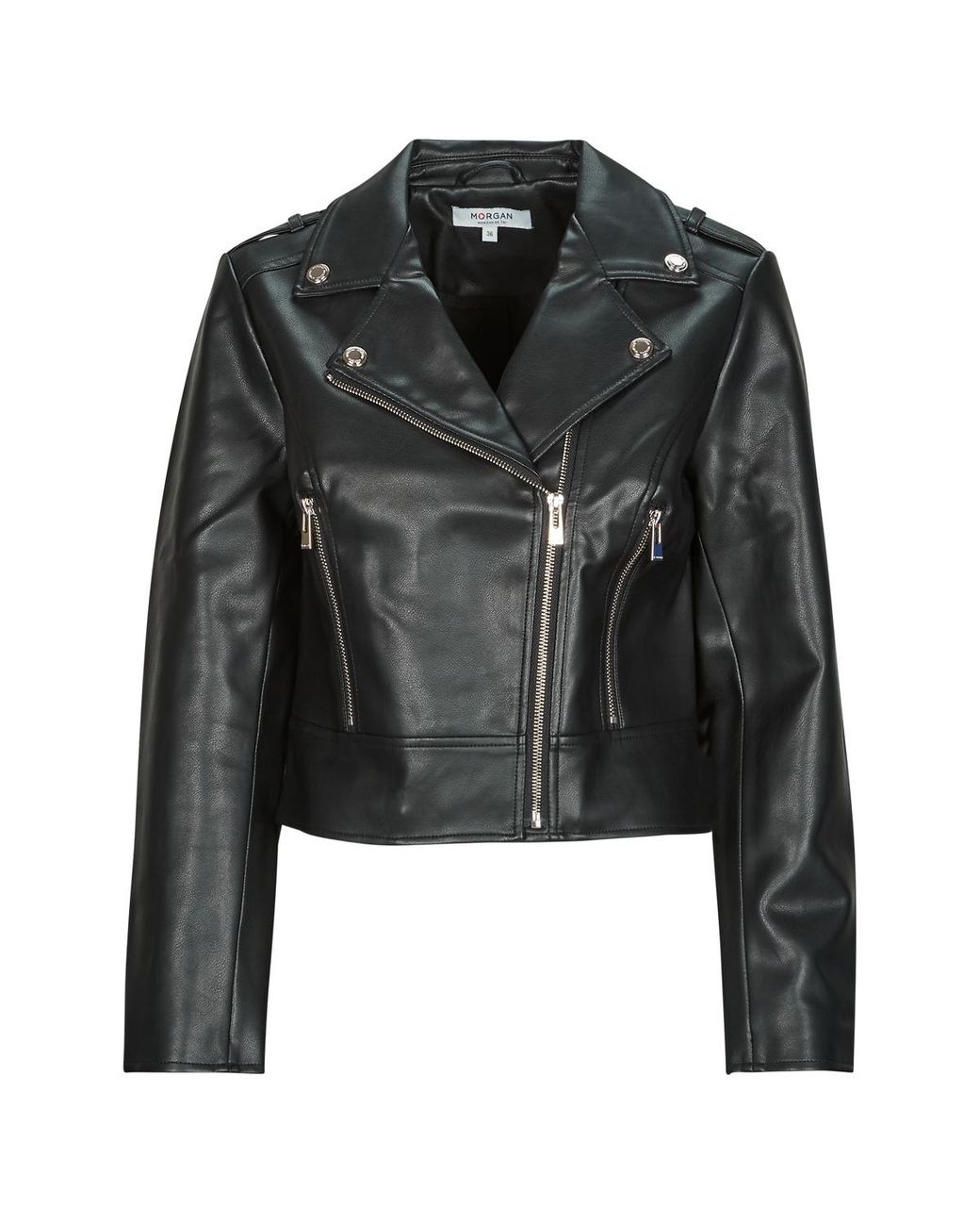 Morgan Black Leather Jacket Gzoom