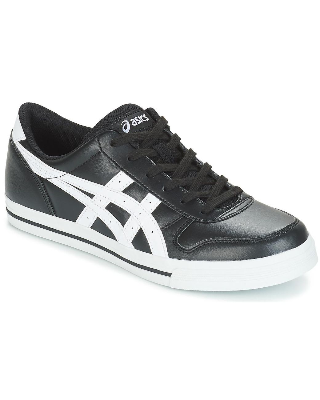 asics black leather shoes