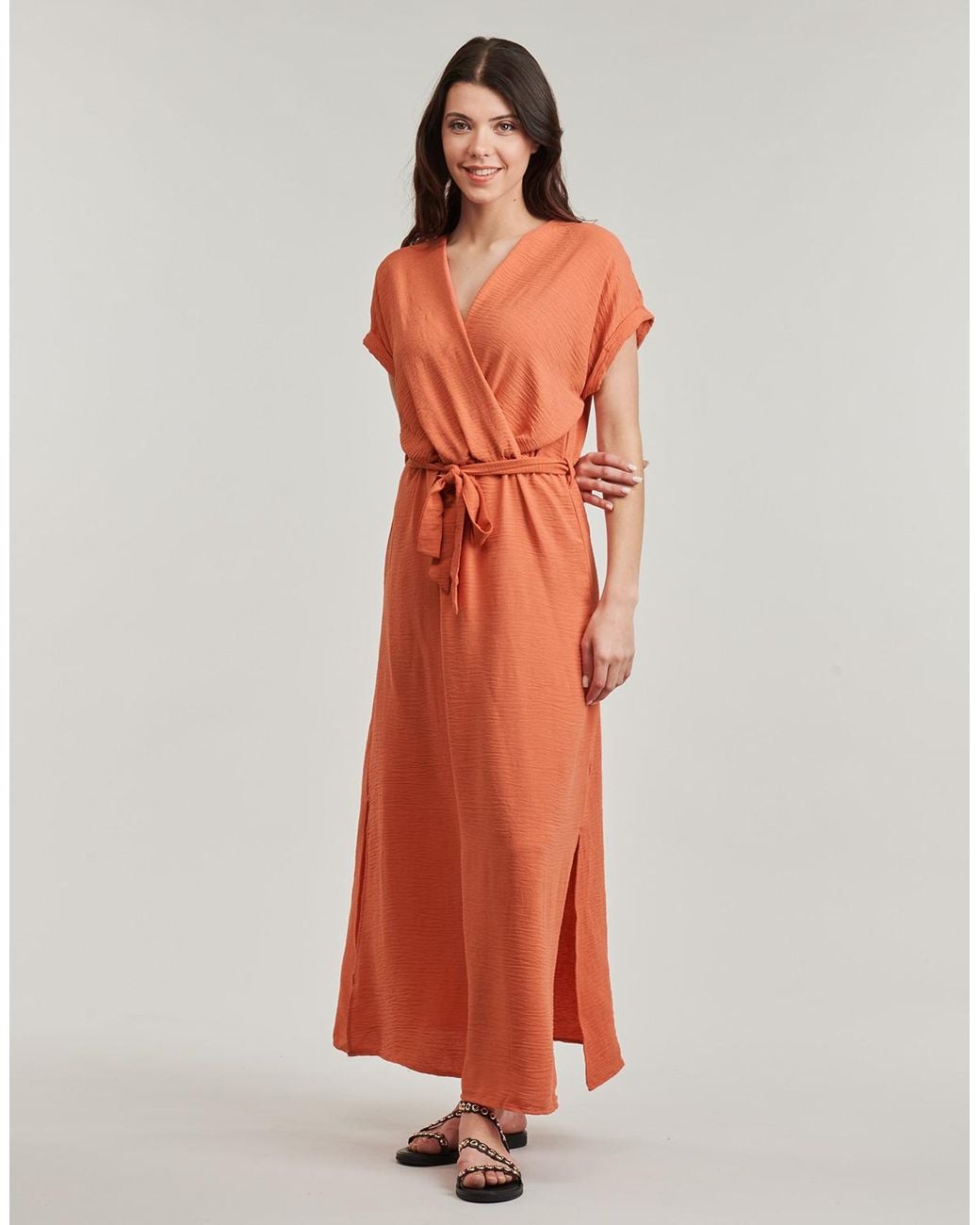 Deeluxe Orange Long Dress Teyssa