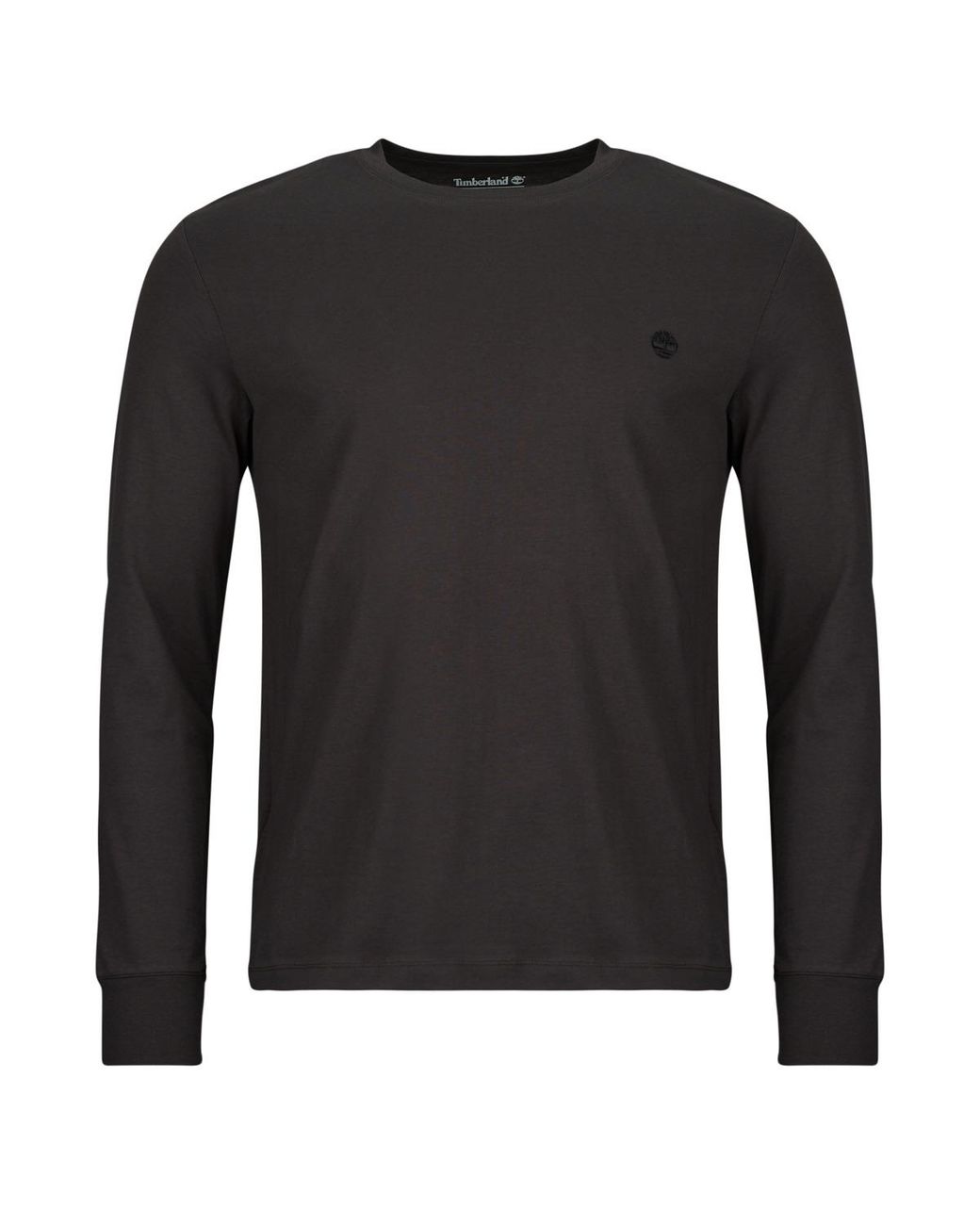 Timberland Black Long Sleeve T-shirt Tree Embroidered Exterer River Slim for men