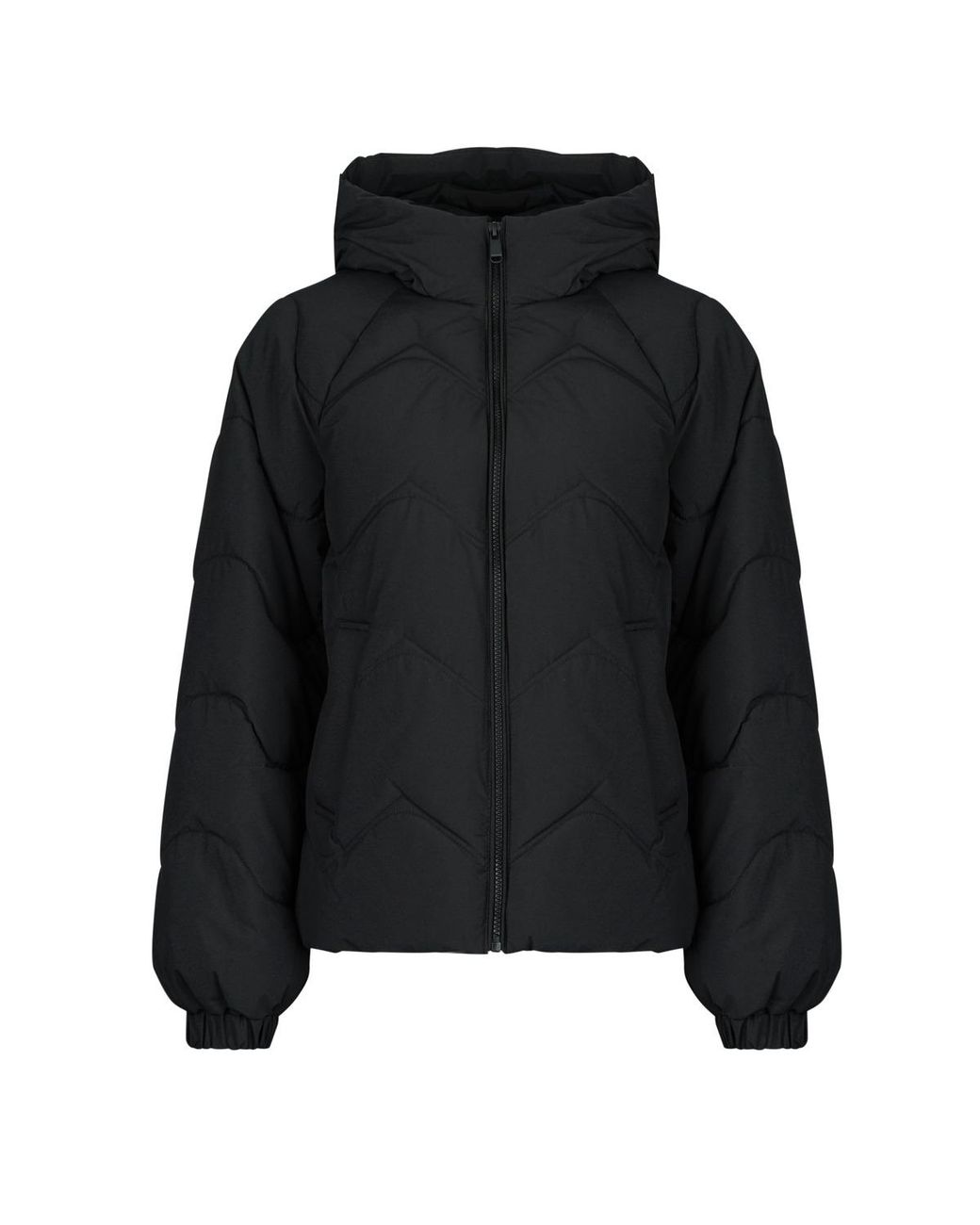 Jdy Black Duffel Coats Power Short Hood Puffer