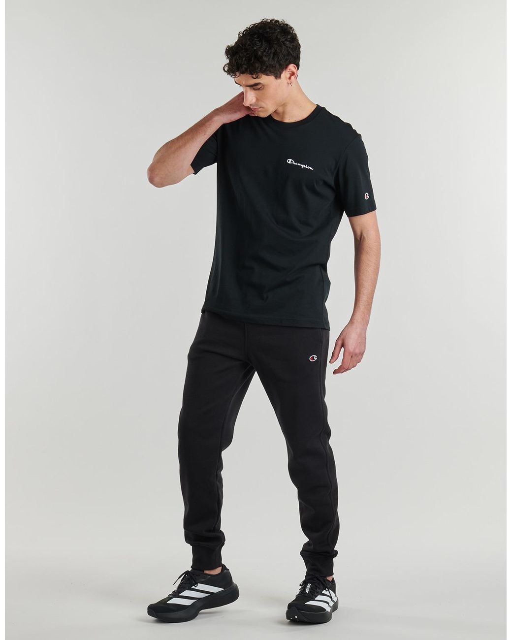 Champion Black T Shirt Ss Tee for men