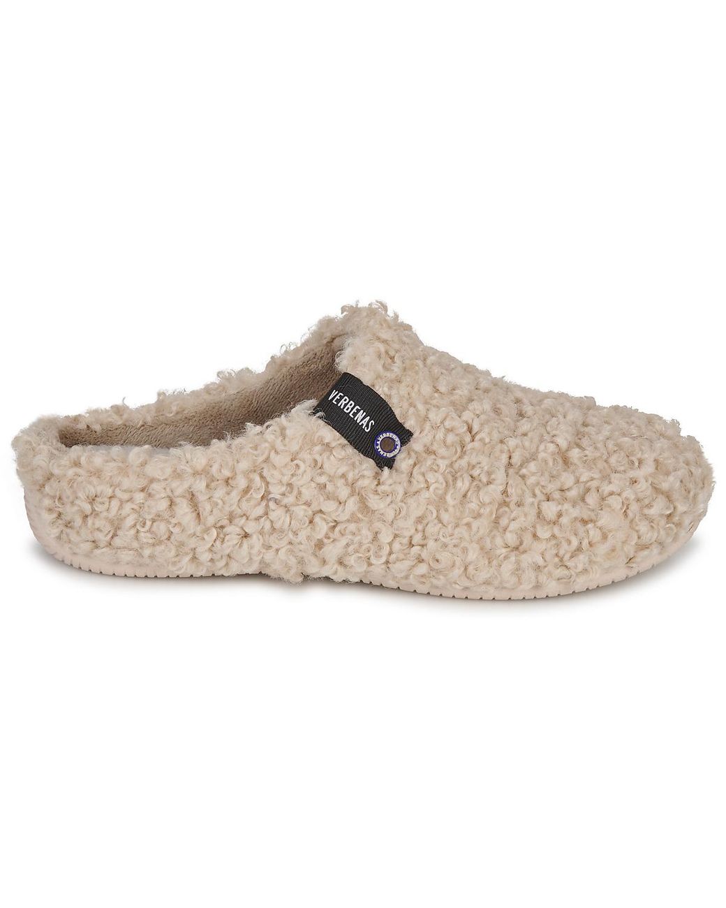 Verbenas Natural Flip Flops York Curly