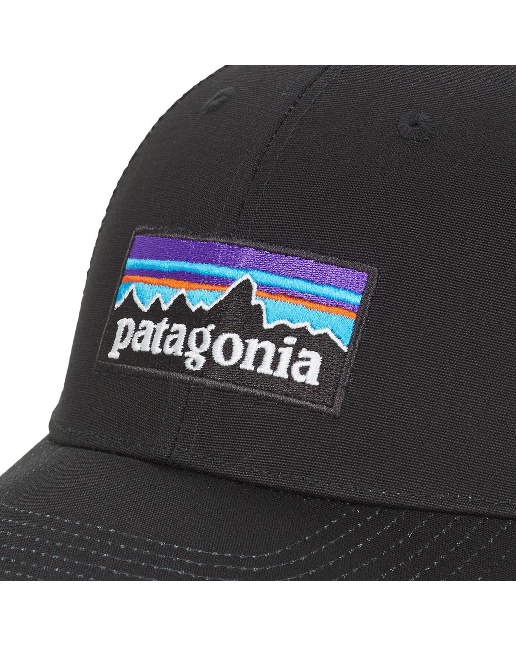 Patagonia Black P 6 Logo Trucker Hat