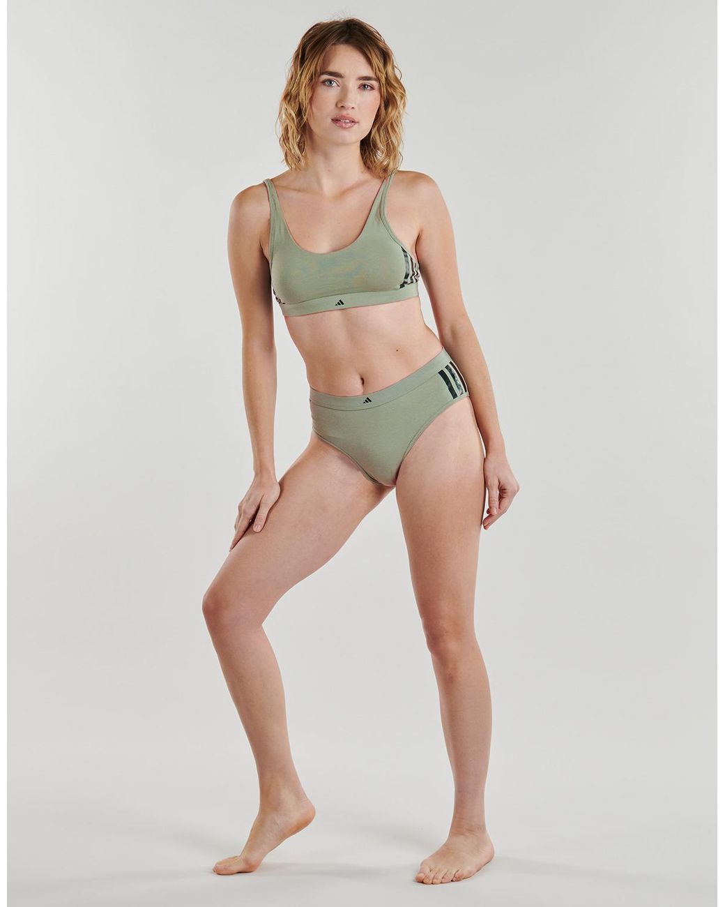 Adidas Green Knickers/panties Active Essentials Cotton 3 Stripes