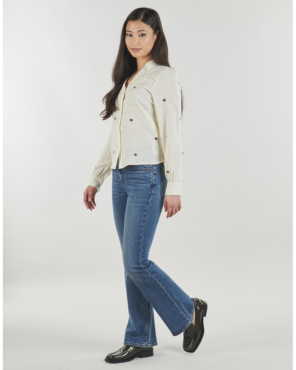 Vero Moda Gray Blouse Vmjillian Ls Shirt