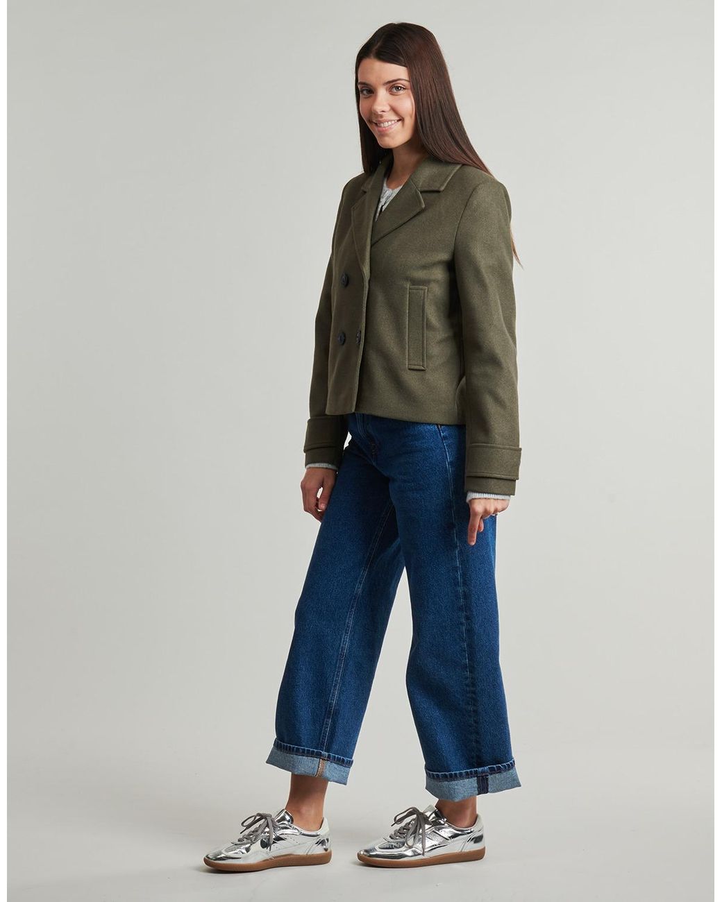 ONLY Green Coat Onlfreja Life Short