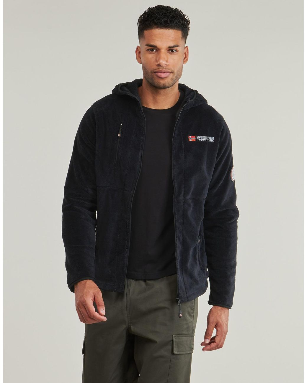 GEOGRAPHICAL NORWAY Blue Fleece Jacket Upload for men