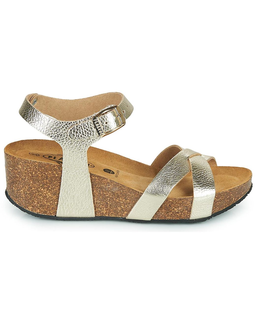 Plakton Metallic Wedge Sandals So Final