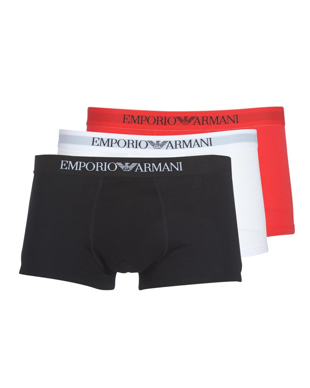 Emporio Armani Red Cc722-pack De 3 Boxer Shorts for men