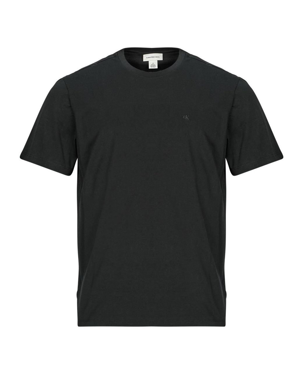 Calvin Klein Black T Shirt Ss Classic Monogram Tee for men