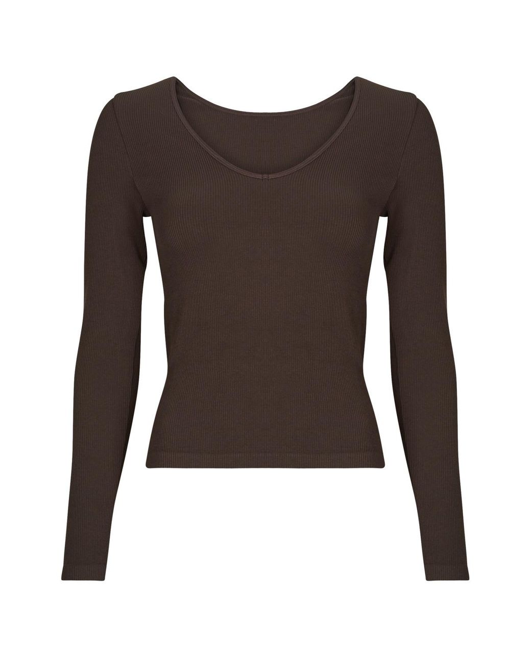 Only Play Brown Long Sleeve T-shirt Onpjaia Life Vn Ls