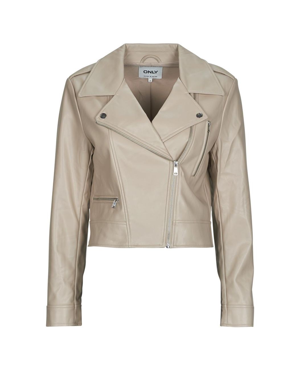 ONLY Natural Leather Jacket Onlcarmen Faux Leather