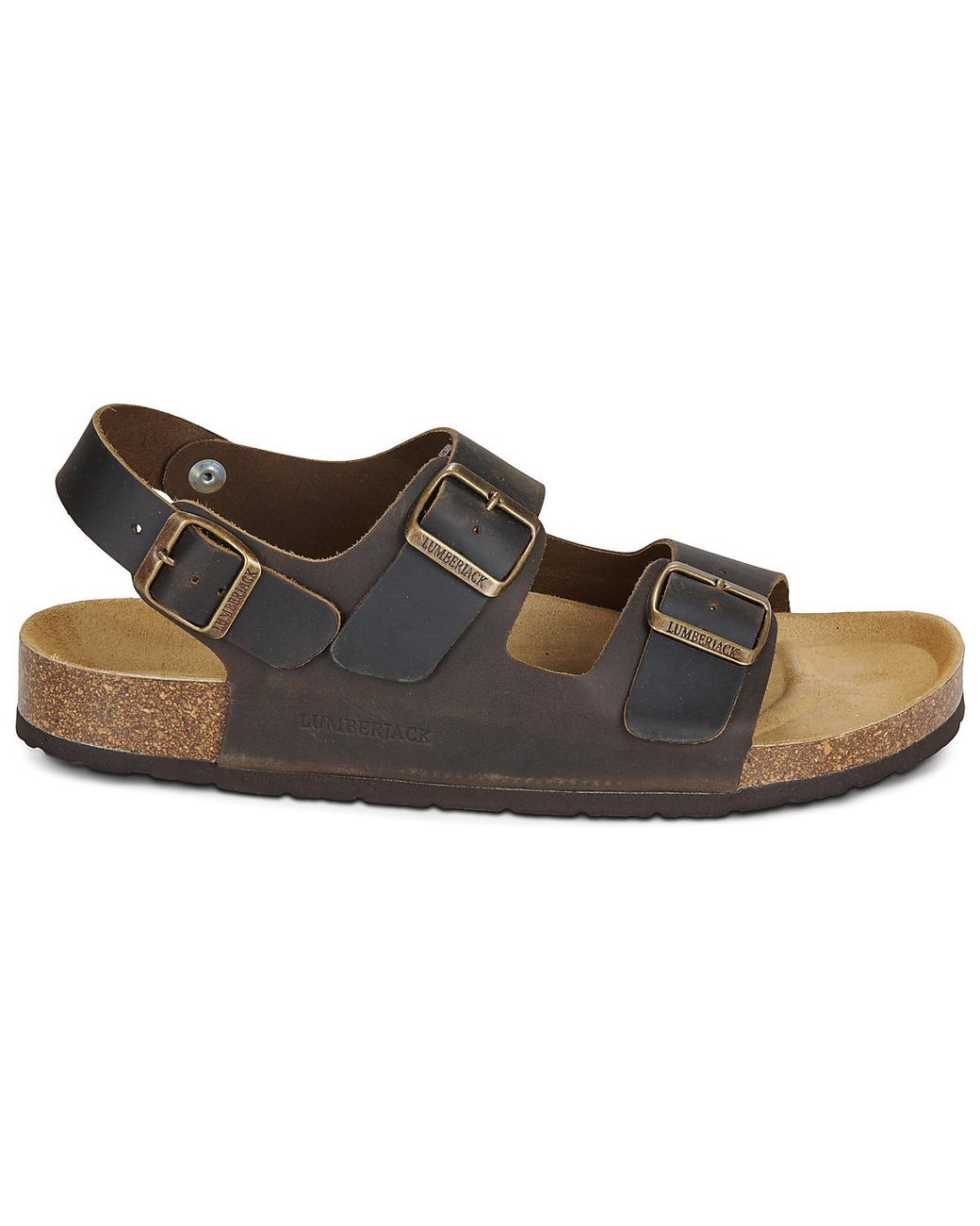 Lumberjack Brown Flat Sandals Flint for men