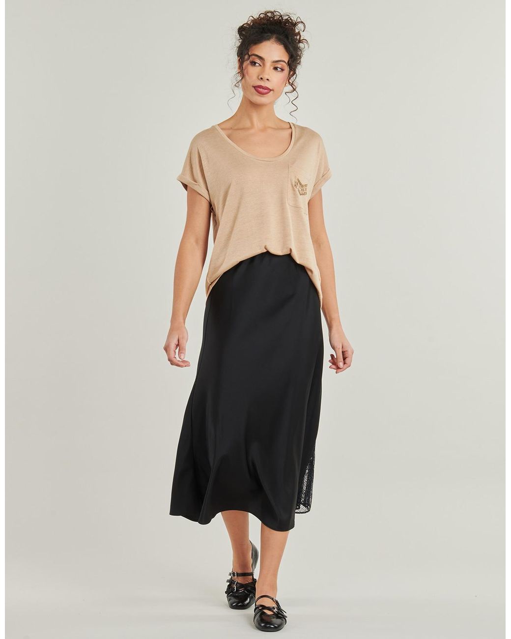 Les Petites Bombes Black Midi Skirts Nailla