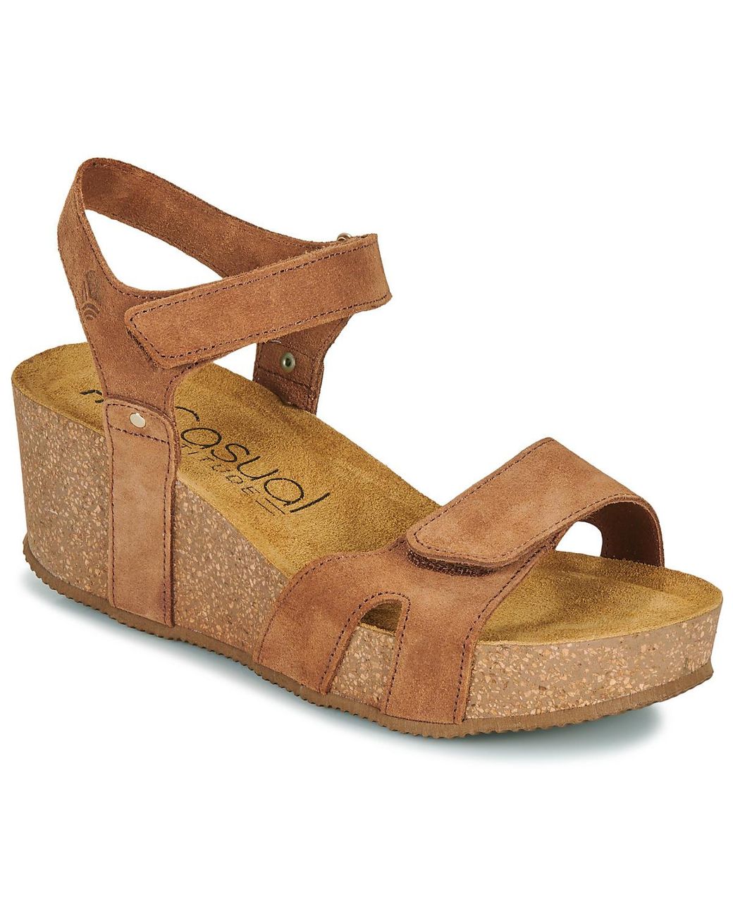 Casual Attitude Brown Heeled Sandals Ipilame