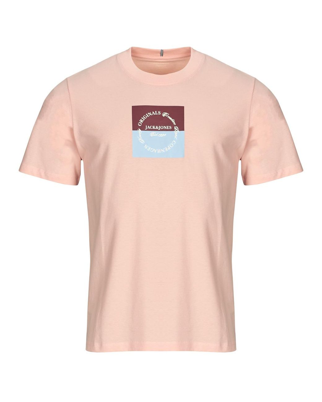 Jack & Jones Pink T Shirt Jorcatskills Square Branding for men