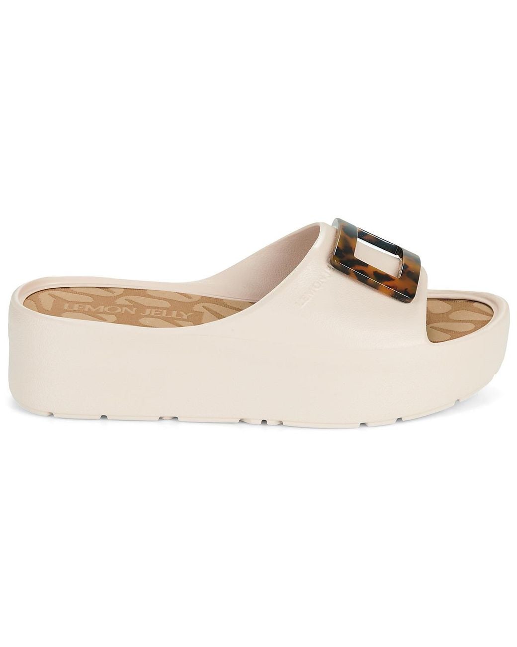 Lemon Jelly Natural Flat Sandals Samira