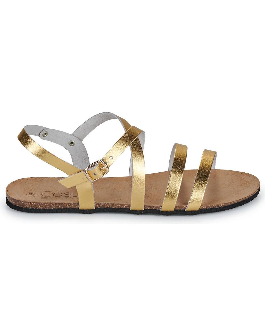 Casual Attitude Metallic Flat Sandals Jaliya