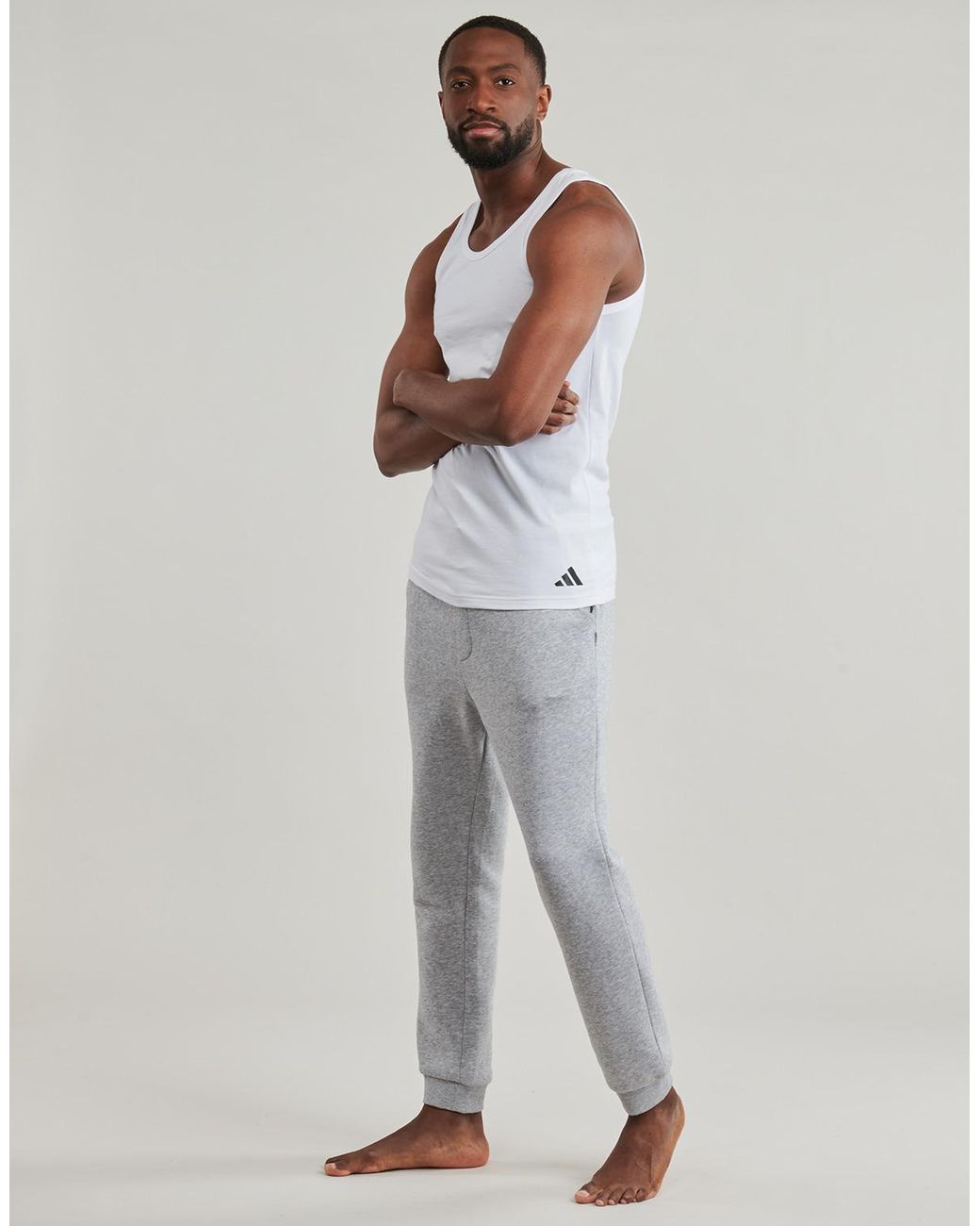 Adidas Blue Tops / Sleeveless T-shirts Active Flex Cotton Pack De 2 for men
