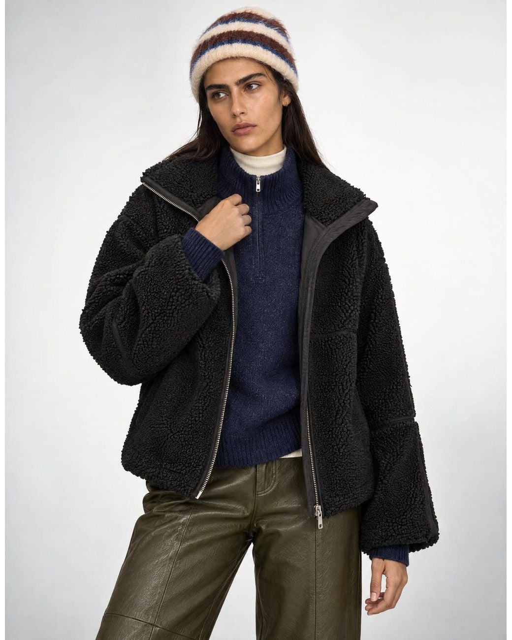 ONLY Black Jacket Onlaspen Teddy