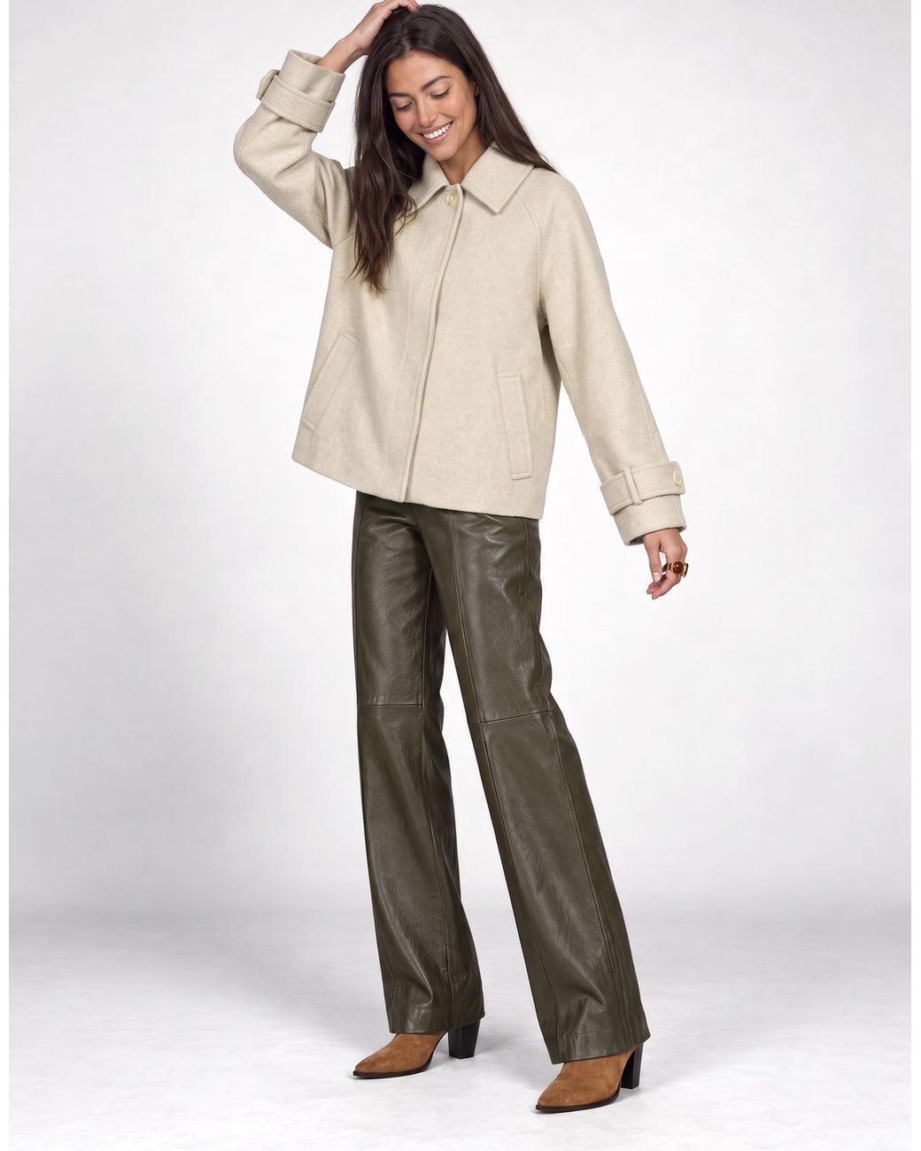 Vero Moda Natural Coat Awsabine Ls Short
