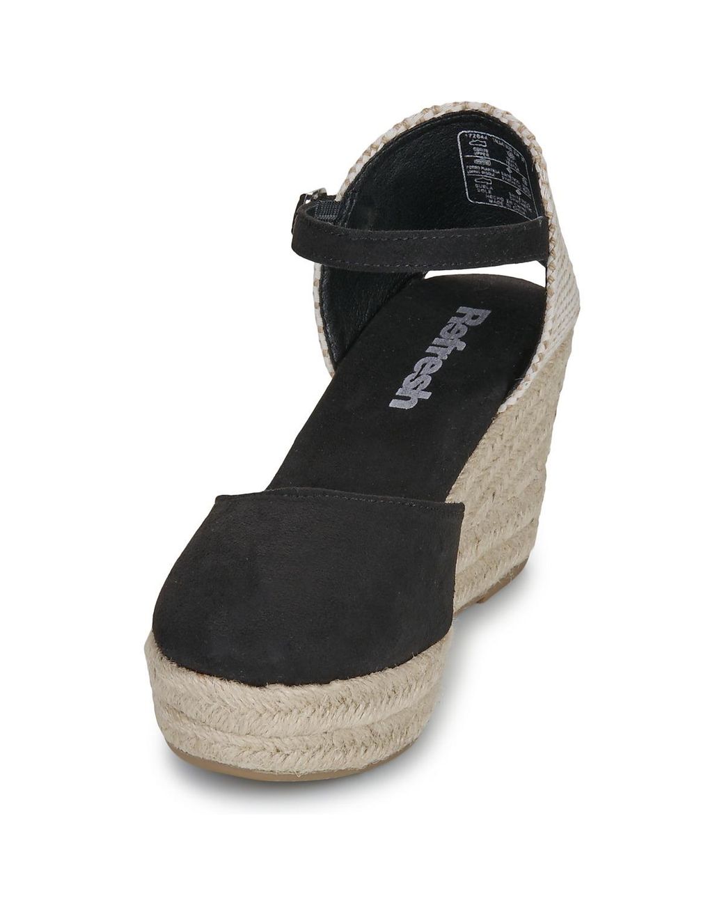 Refresh Black Sandals 172644
