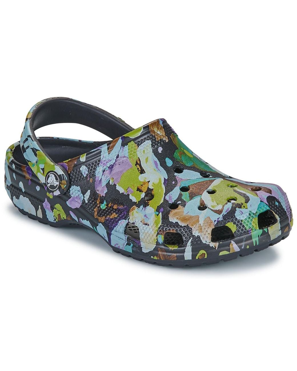 CROCSTM Blue Clogs (shoes) Classic Painted Floral Clog