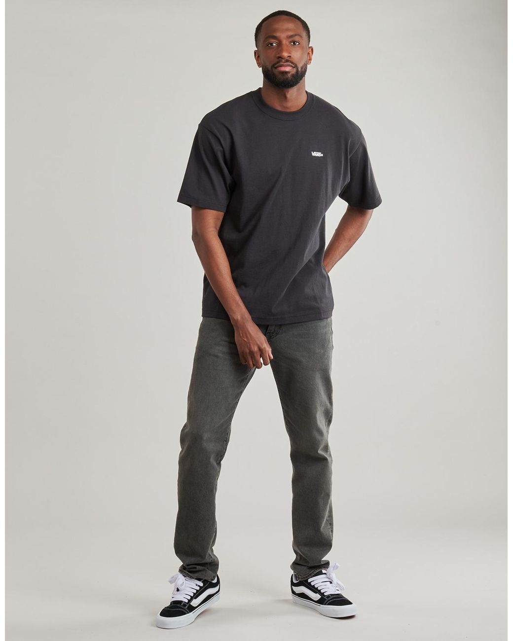 Vans Black T Shirt Original Standards Statement Ss for men