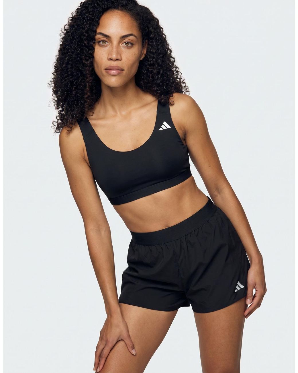 Adidas Black Sport Bras Optime Essentials Workout Medium Support Bra
