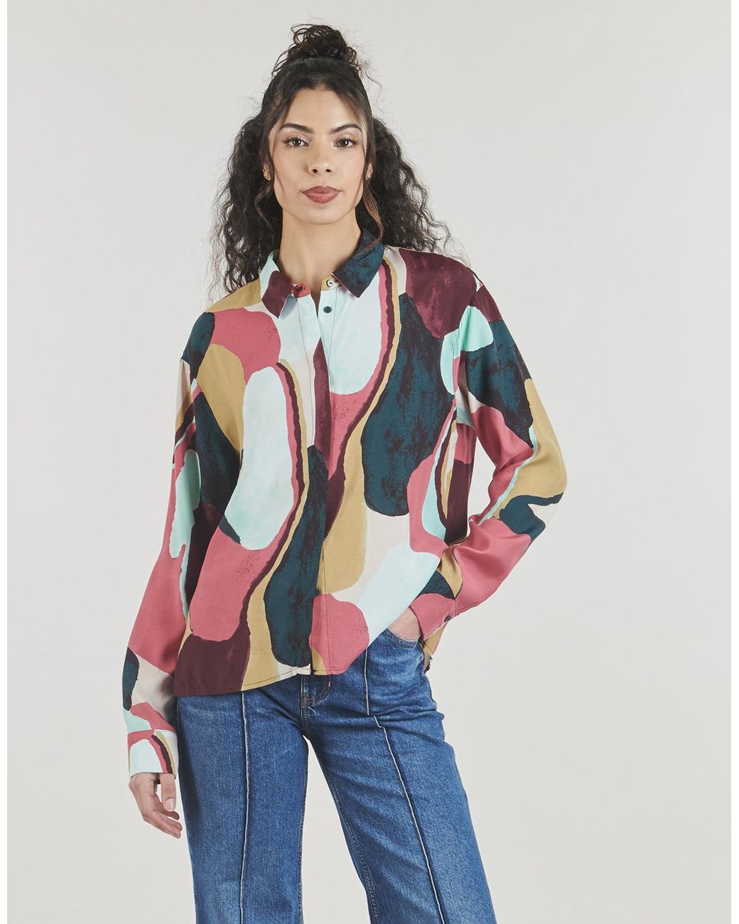 Vila Pink Shirt Vilulu Kai L/s Shirt