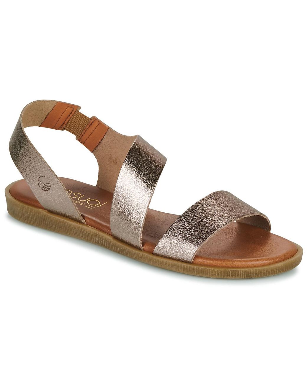 Casual Attitude Brown Flat Sandals Navoli