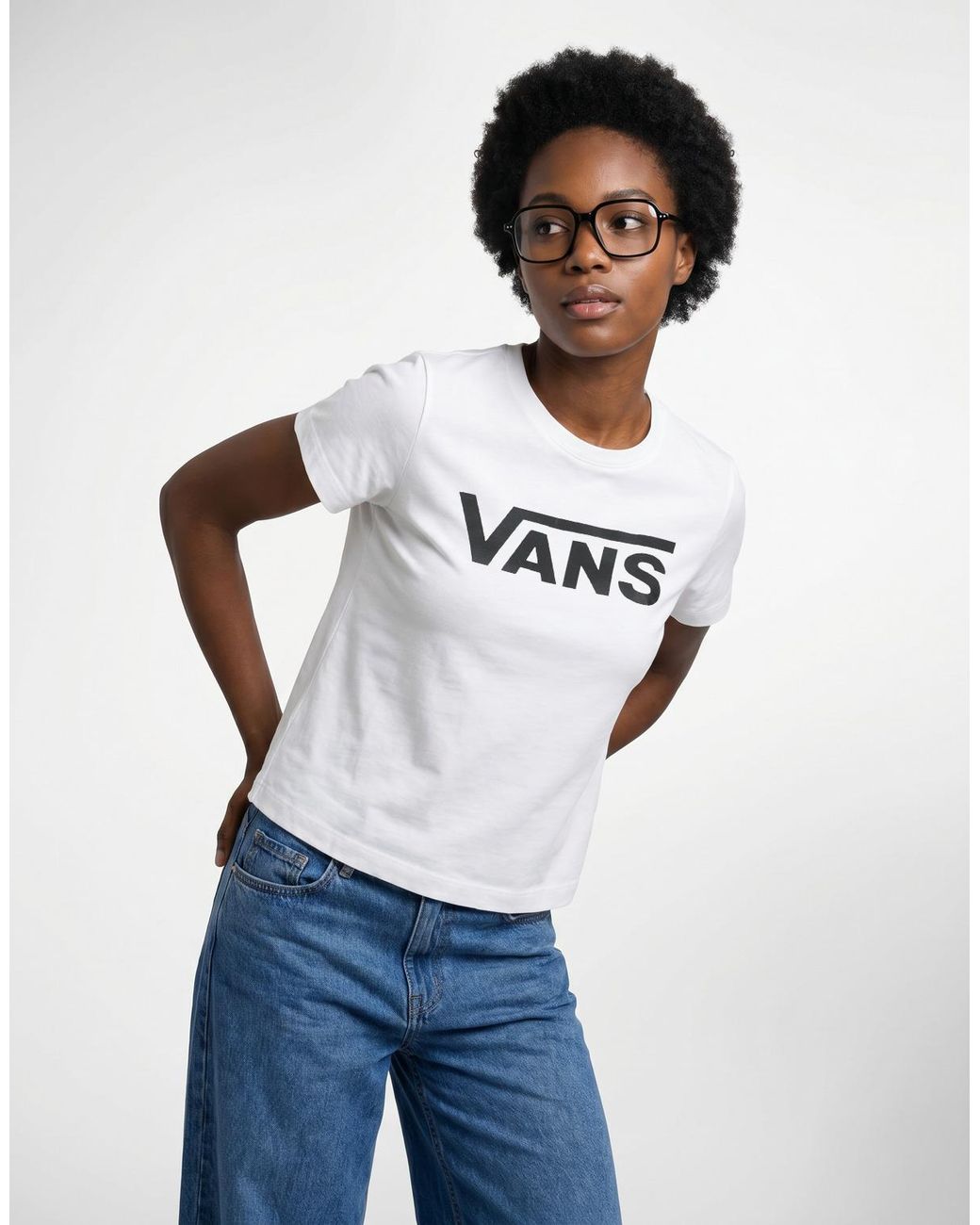 Vans White T Shirt Flying V Crew Ss Tee