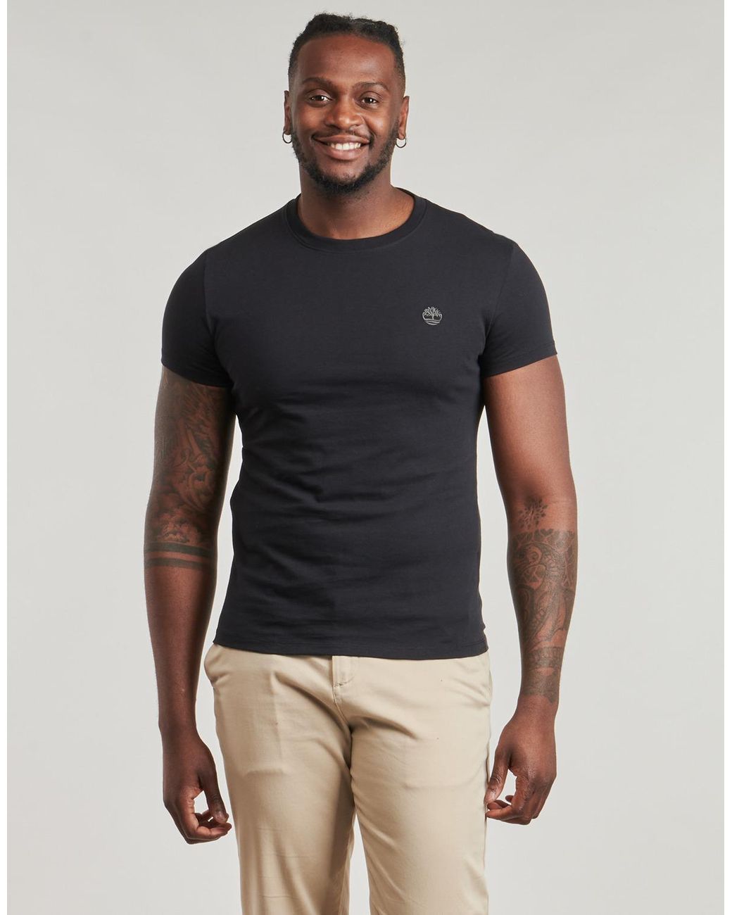 Timberland Black T Shirt Dunstan River Short Sleeve Tee for men