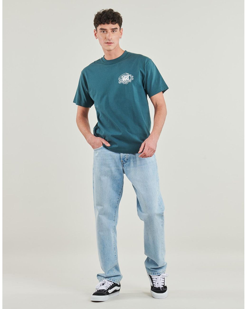 Vans Green T Shirt Hot Lines Ss Tee for men