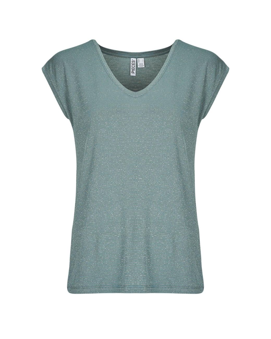 Pieces Blue T Shirt Pcbillo Tee Lurex Stripes