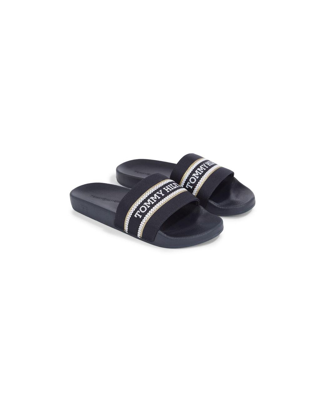 Tommy Hilfiger Blue Tap-dancing Hilfiger Poolslide Withwebbing