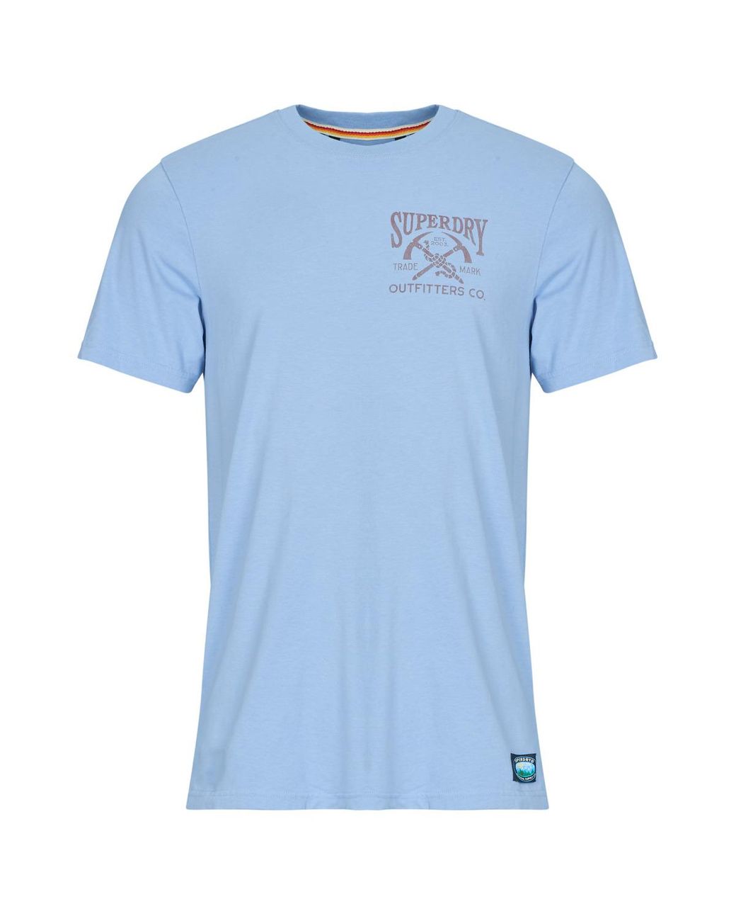 Superdry Blue T Shirt Outdoors Mountain Rlxd Tee for men