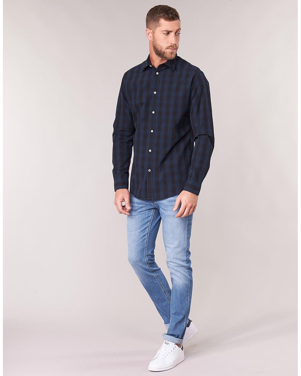 Jack & Jones Jjiglenn Men's Skinny Jeans In Blue for men
