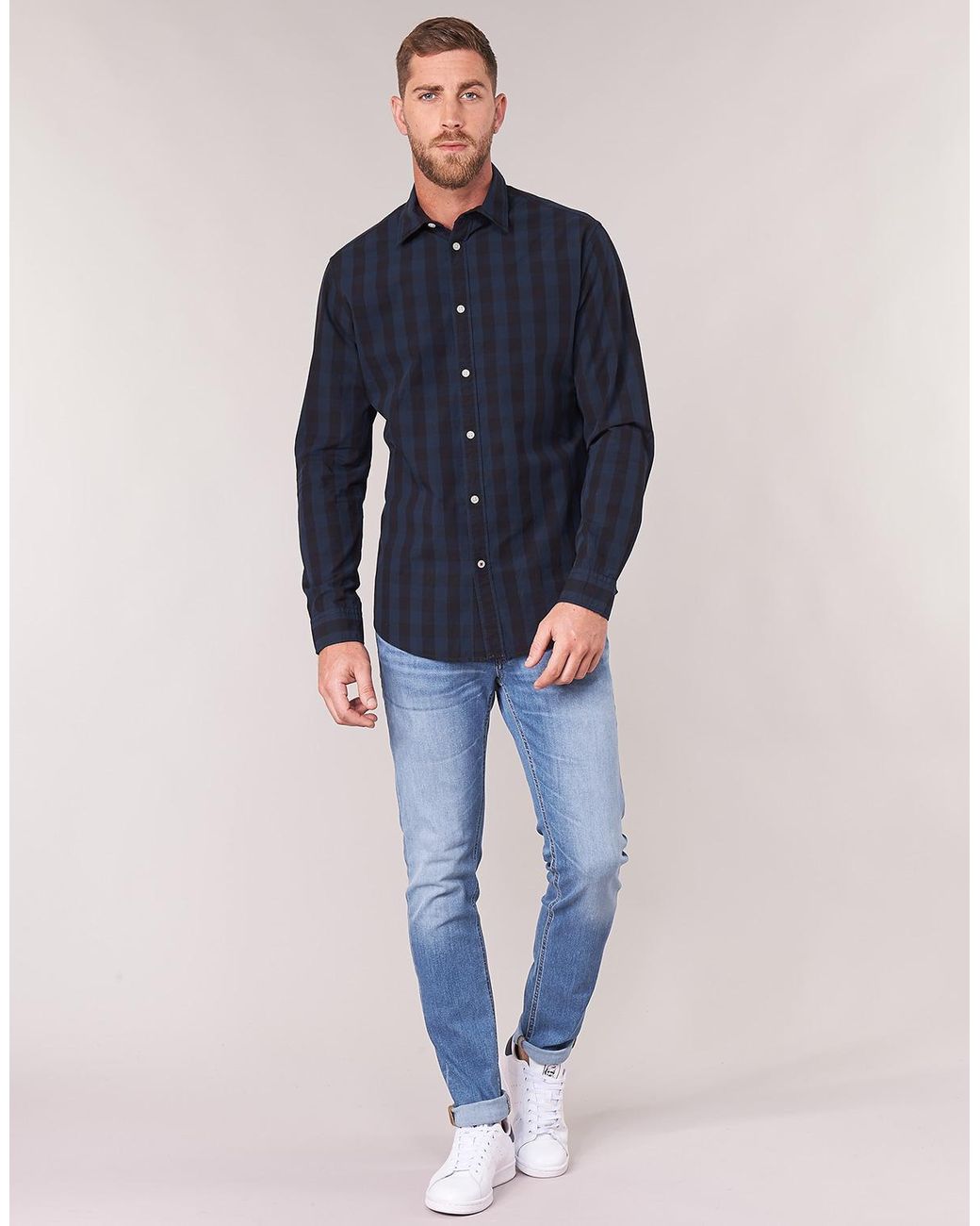 Jack & Jones Jjiglenn Men's Skinny Jeans In Blue for men