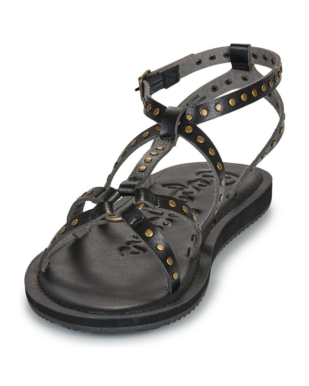 Pepe Jeans Black Flat Sandals Rio Studs W