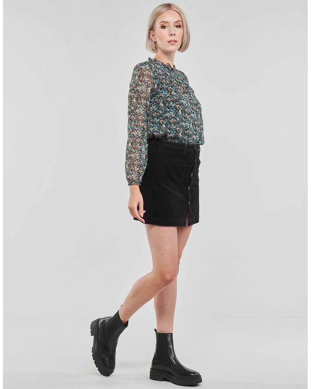 ONLY Black Short Skirts Onlamazing Hw Cord Skirt Pnt