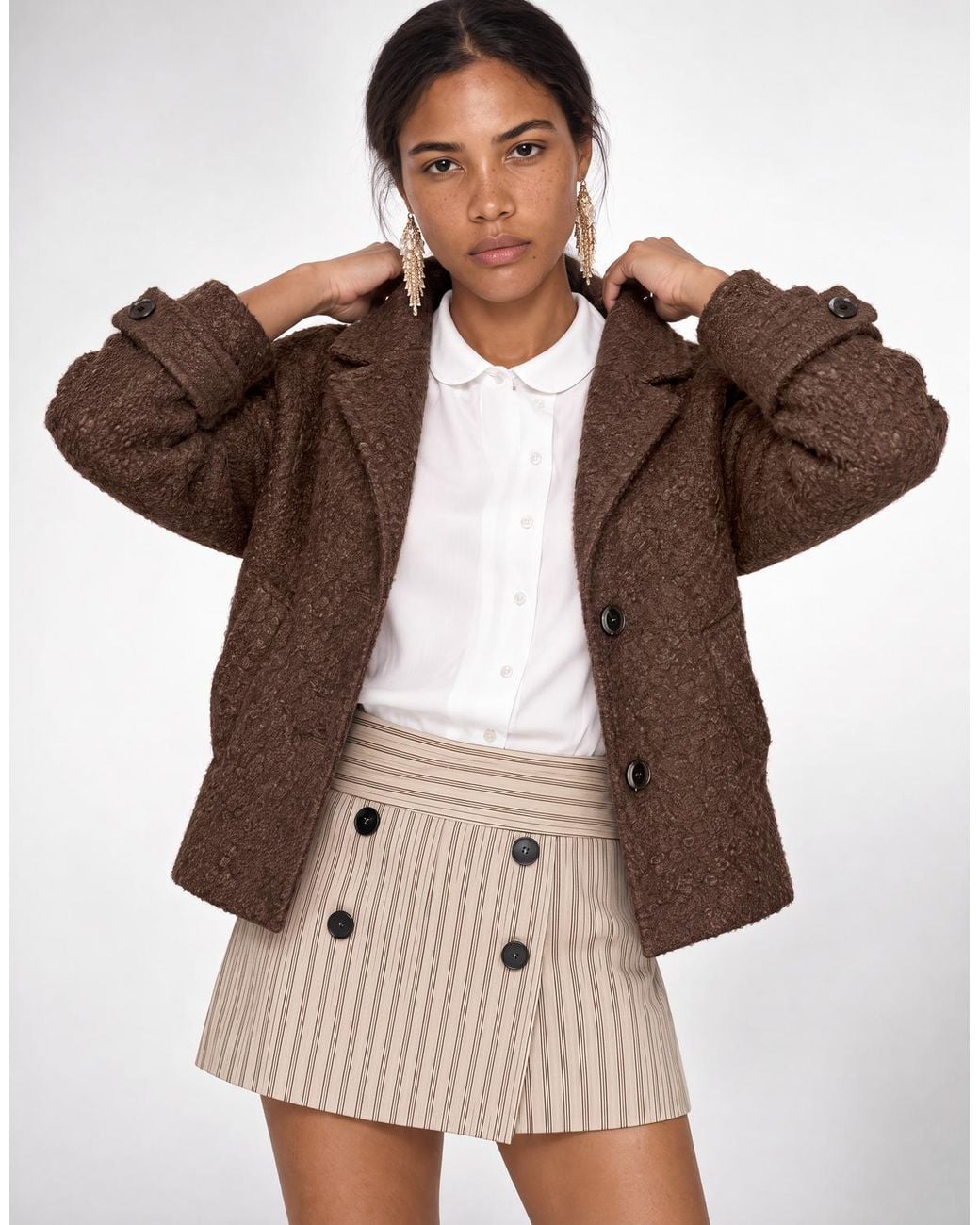 ONLY Brown Coat Onlvaleria Jacket