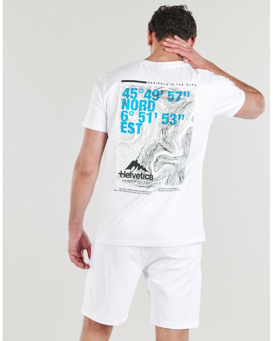 Helvetica White T Shirt Detroit for men