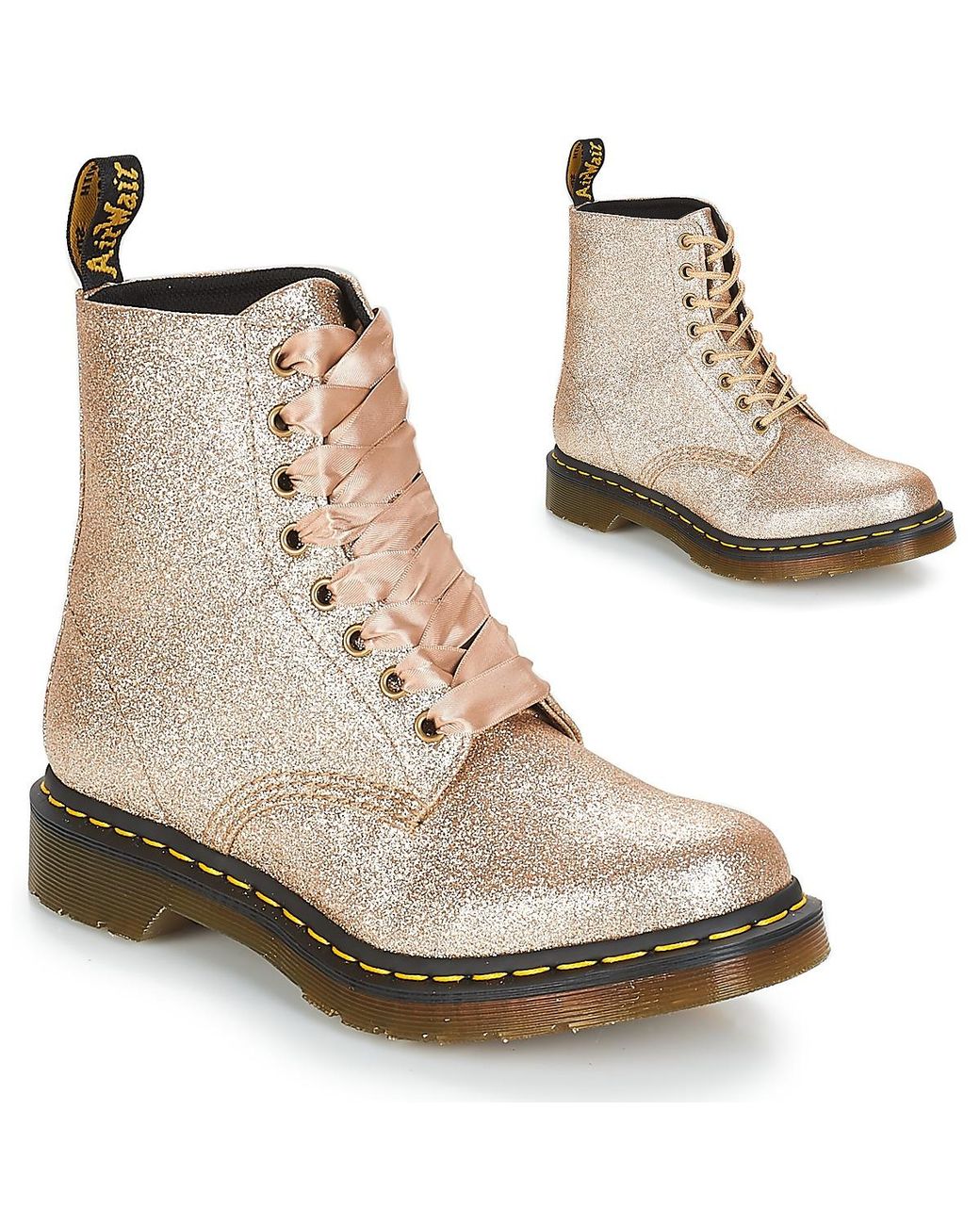 Dr. Martens 1460 Pascal Glitter Women's Mid Boots In Gold in Metallic |  Lyst UK