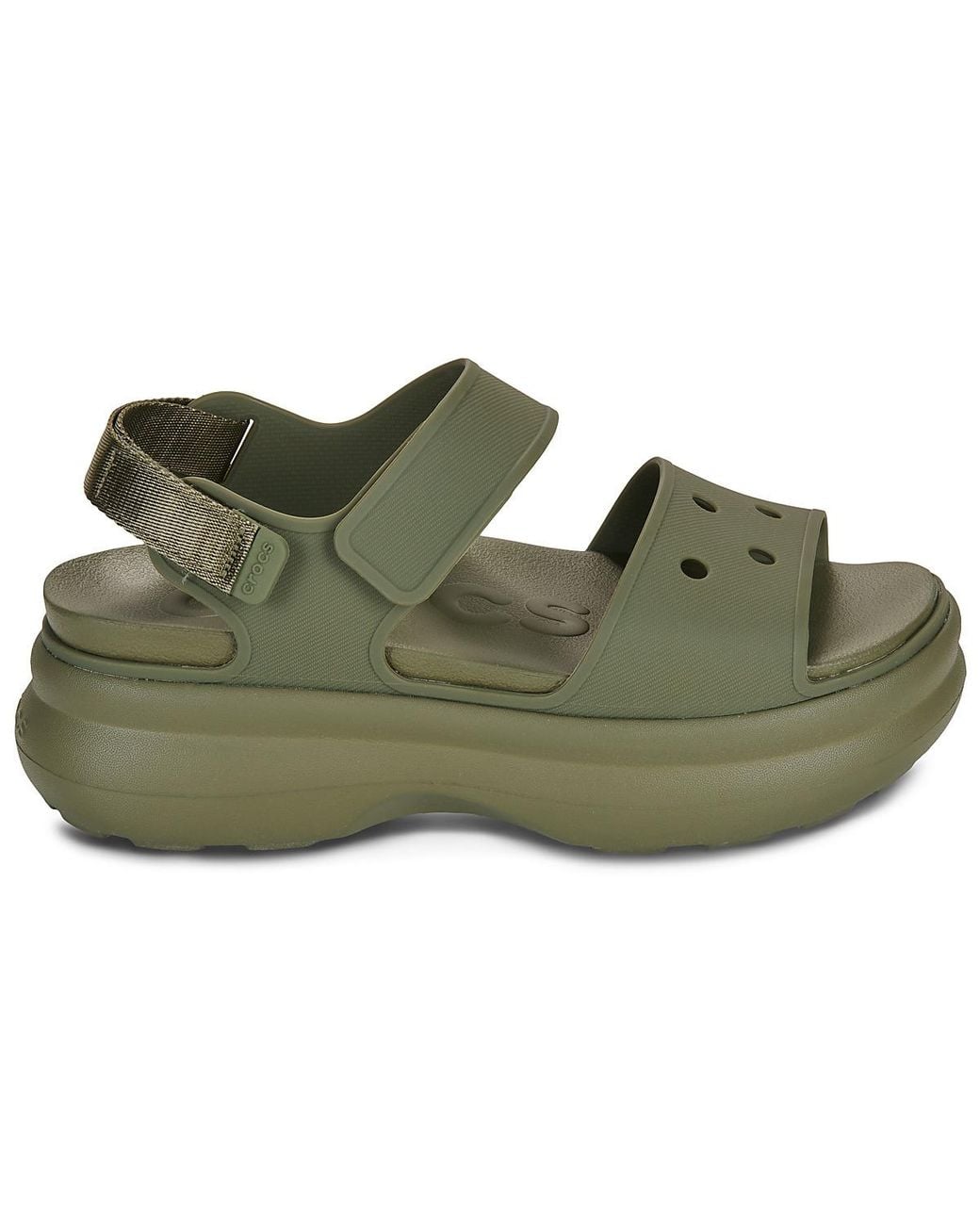 CROCSTM Green Flat Sandals Soho Y Strap Sandal